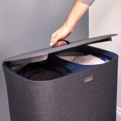 Joseph Joseph Joseph & Joseph Tota 90-Litre Laundry Separation Basket - Carbon Black -Linen House Shop BP634164 nc 3