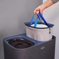 Joseph Joseph Joseph & Joseph Tota 90-Litre Laundry Separation Basket - Carbon Black -Linen House Shop BP634164 nc 4