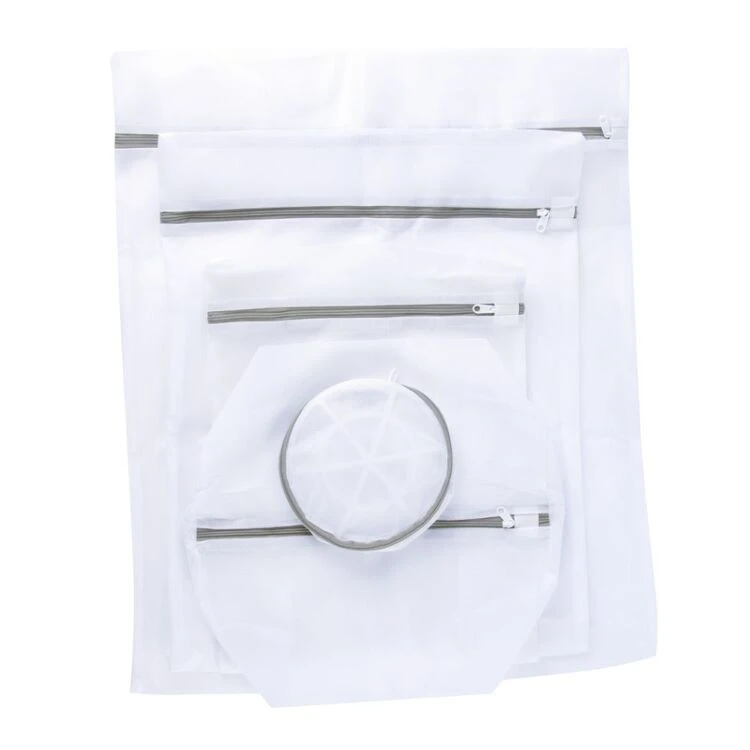 Clevinger 5 Piece Laundry Mesh Wash Bag Set - White With Grey Zip 4 Clevinger 5 Piece Laundry Mesh Wash Bag Set - White With Grey Zip - Image 2
