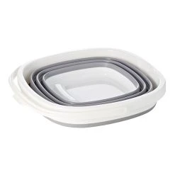 Seymours Collapse-A Bucket Square 10L Grey -Linen House Shop SP 564842 2