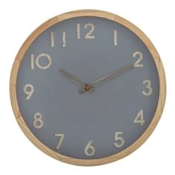 Amalfi Riley Wall Clock Natural/Grey 32.5x32.5cm
