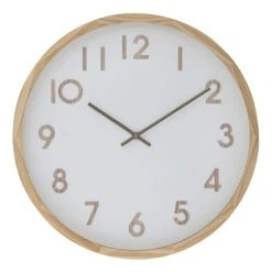 Amalfi Leonard Wall Clock Natural/White 41.5x41.5x5.5cm