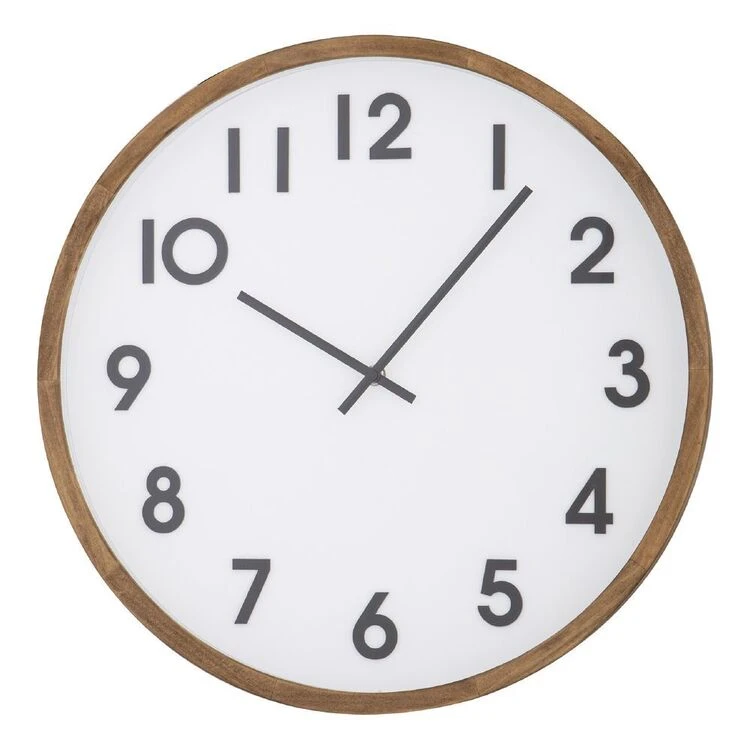 Amalfi Leonard Wall Clock Brown/White/Black 41.5x5.5x41.5cm 3 Amalfi Leonard Wall Clock Brown/White/Black 41.5x5.5x41.5cm