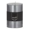 Amalfi Ribbed Unscented Pillar Candle Grey -Linen House Shop SP 625780