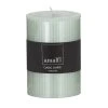 Amalfi Ribbed Unscented Pillar Candle Green -Linen House Shop SP 625782
