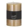 Amalfi Ribbed Unscented Pillar Candle Yellow 2 Amalfi Ribbed Unscented Pillar Candle Yellow -Linen House Shop SP 625788