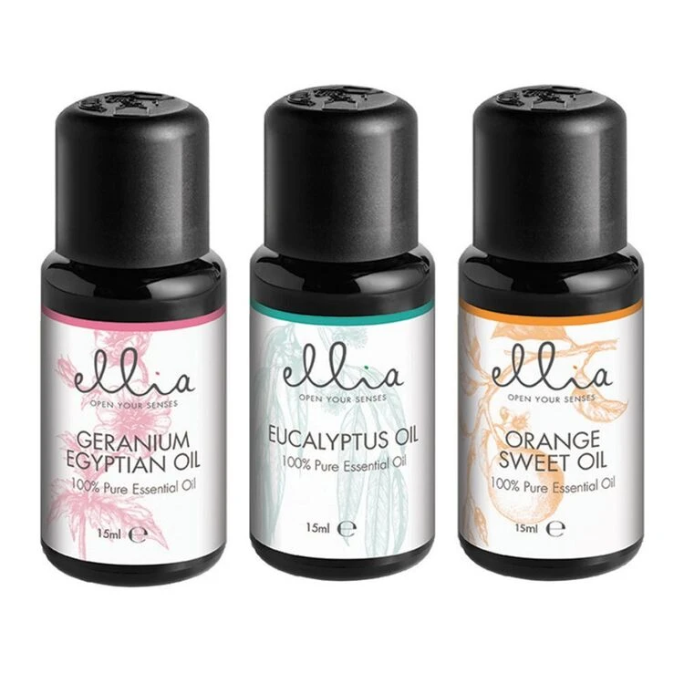 Ellia Oil 15mL 3 Pack Eucalyptus Orange Geranium 3 Ellia Oil 15mL 3 Pack Eucalyptus Orange Geranium