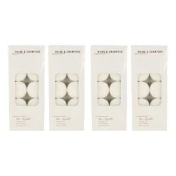 Maine & Crawford 10 Pack Tealights White 6 Hours Non-Scented 19x8x2cm