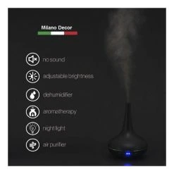 Milano Ultrasonic Aroma Diffuser Black -Linen House Shop SP 632384 4