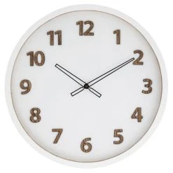 Amalfi Charlie Wall Clock White, Natural & Black 41.5 X 5 X 41.5 Cm