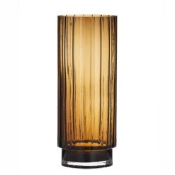 Amalfi Zaira Vase 14x14x35cm Amber