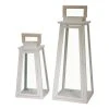 Amalfi Rogue Lakeshore Lanterns Set Of 2 White 32 Cm & 47.3 Cm -Linen House Shop SP 633655