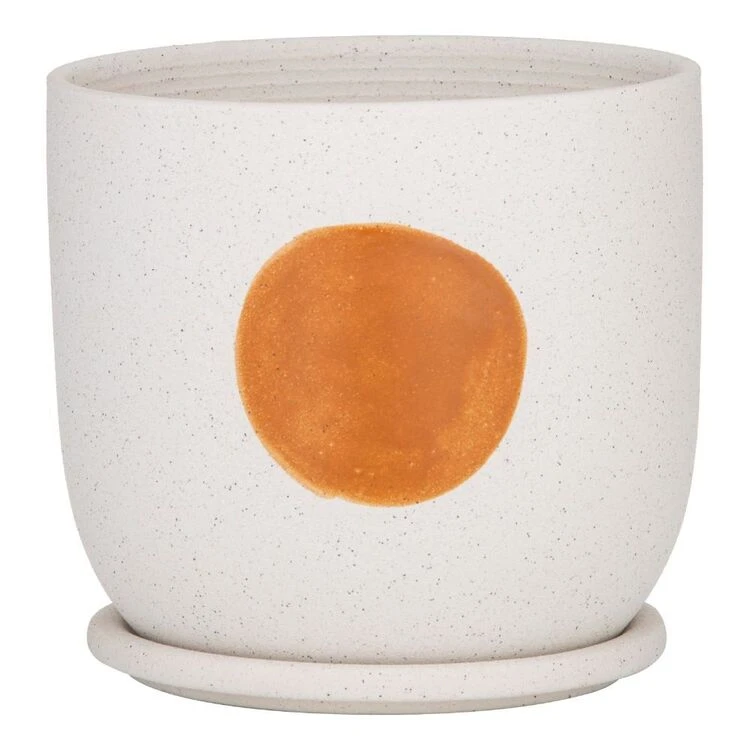 Rogue Rocio Pot Orange & White 19 X 19 X 18 Cm 3 Rogue Rocio Pot Orange & White 19 X 19 X 18 Cm