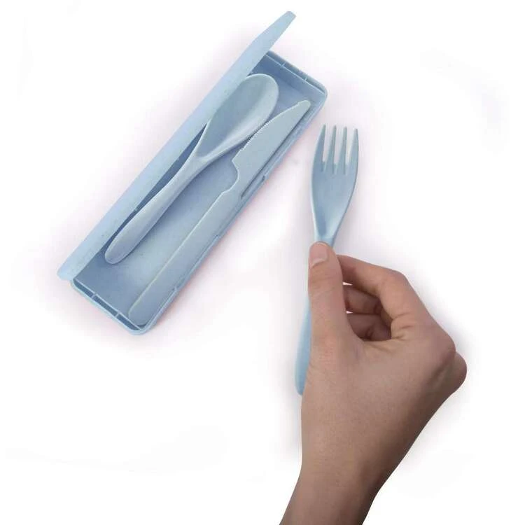 IS Gifts Wheat Straw Cutlery Set 3 Assorted Colours Set Of 1 5 IS Gifts Wheat Straw Cutlery Set 3 Assorted Colours Set Of 1 - Image 3