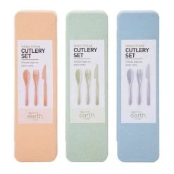 IS Gifts Wheat Straw Cutlery Set 3 Assorted Colours Set Of 1 9 IS Gifts Wheat Straw Cutlery Set 3 Assorted Colours Set Of 1 -Linen House Shop SP 636833