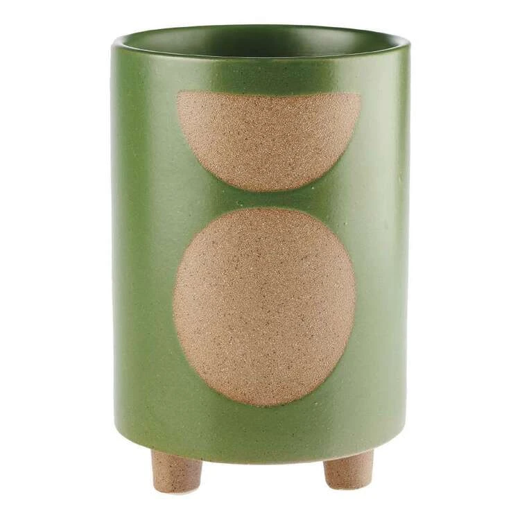 Linen House 20cm Planter Pot Elm Green 3 Linen House 20cm Planter Pot Elm Green