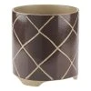 Linen House 24cm Planter Pot Estrada Coffee -Linen House Shop SP 638438