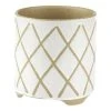 Linen House 16cm Planter Pot Estrada White -Linen House Shop SP 638440