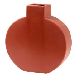 Kas Dune Vase Terracotta 28.2 X 9 X 29.5 Cm