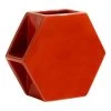Kas Hex Small Vase Rust 15 X 6 X 13 Cm -Linen House Shop SP 638696
